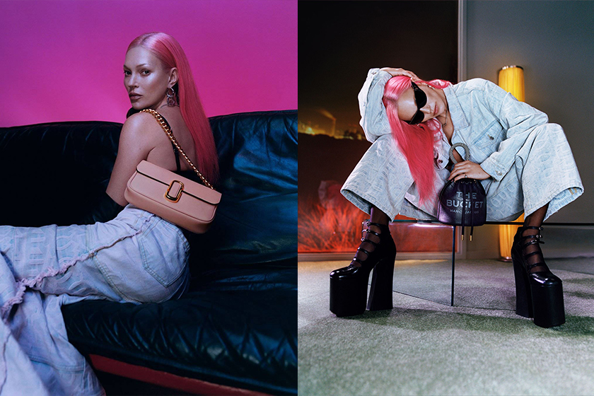 Kate Moss Marc Jacobs 2023ss new Campaign Pink Hair