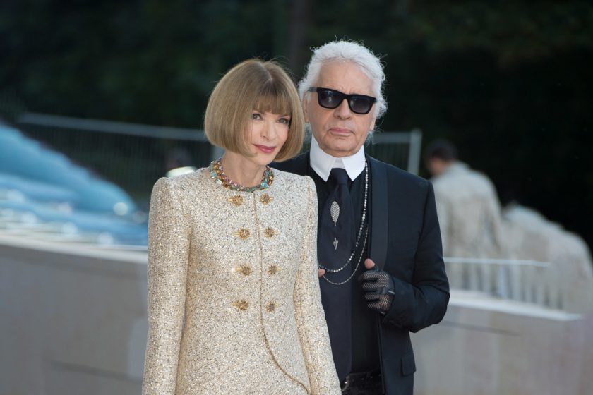 anna wintour karl lagerfeld chanel first collection 1983 haute couture ss white house black story