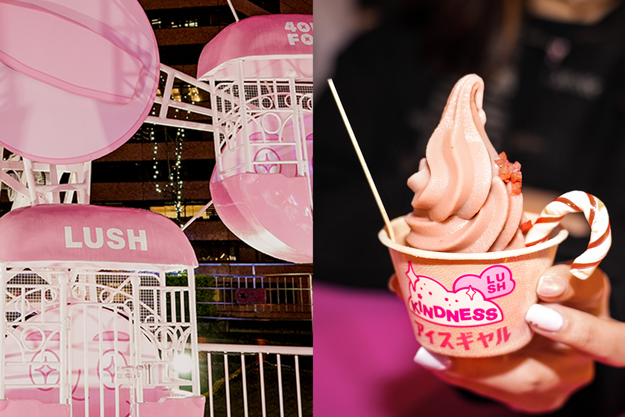 週末散策：聖誕節裡的美食市集，Lush 在台北開了一間粉紅霜淇淋店！