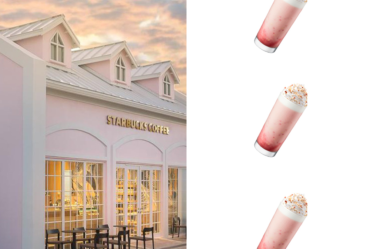 心情也成了浪漫粉色系：Starbucks 草莓系列飲料登場，還有草莓大福新甜點！