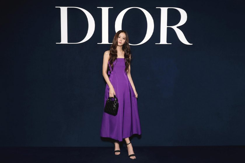 Jisoo Dior Charlize Theron details purple dress story video paris fashion week 2023 fw 