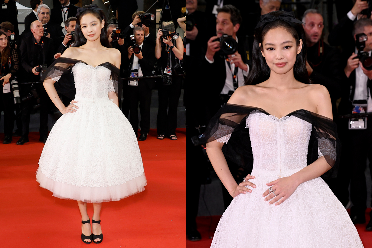 jennie cannes 2023 lily rose depp the idol red carpet live premiere chanel