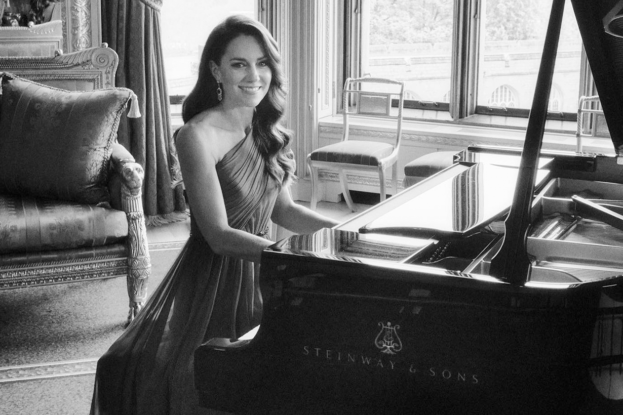 Kate Middleton 2023 Eurovision surprise piano Jenny Packham gown Kalush Orchestra final performance