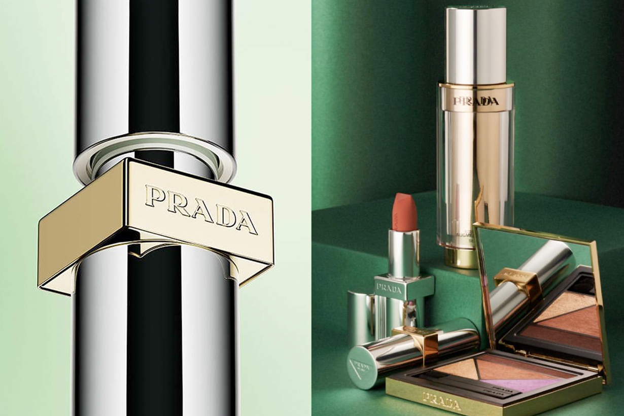 Prada Beauty 終於登場：唇膏、眼影、粉底... 搶先看，極簡金屬外觀 + 質感霧面色調！
