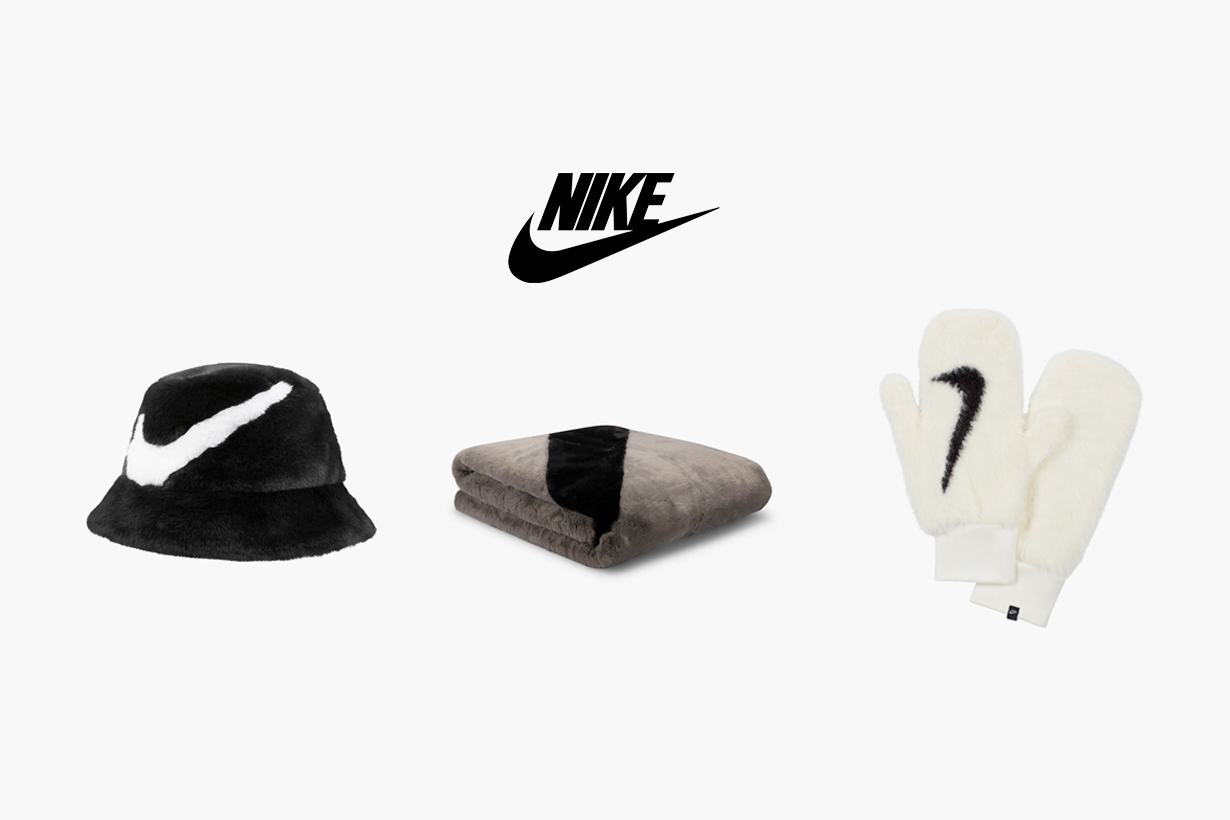 Nike 毛絨皮草系列，新漁夫帽、手套已默默開始斷貨了！超療癒的冬季配件！