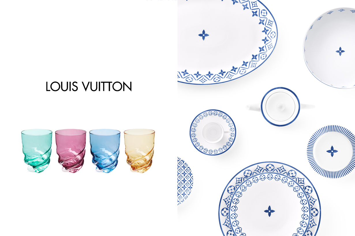 Louis Vuitton 第一個餐具系列：Monogram 餐碗、甜點碟、水杯... 仔細看花朵藏哪裡！