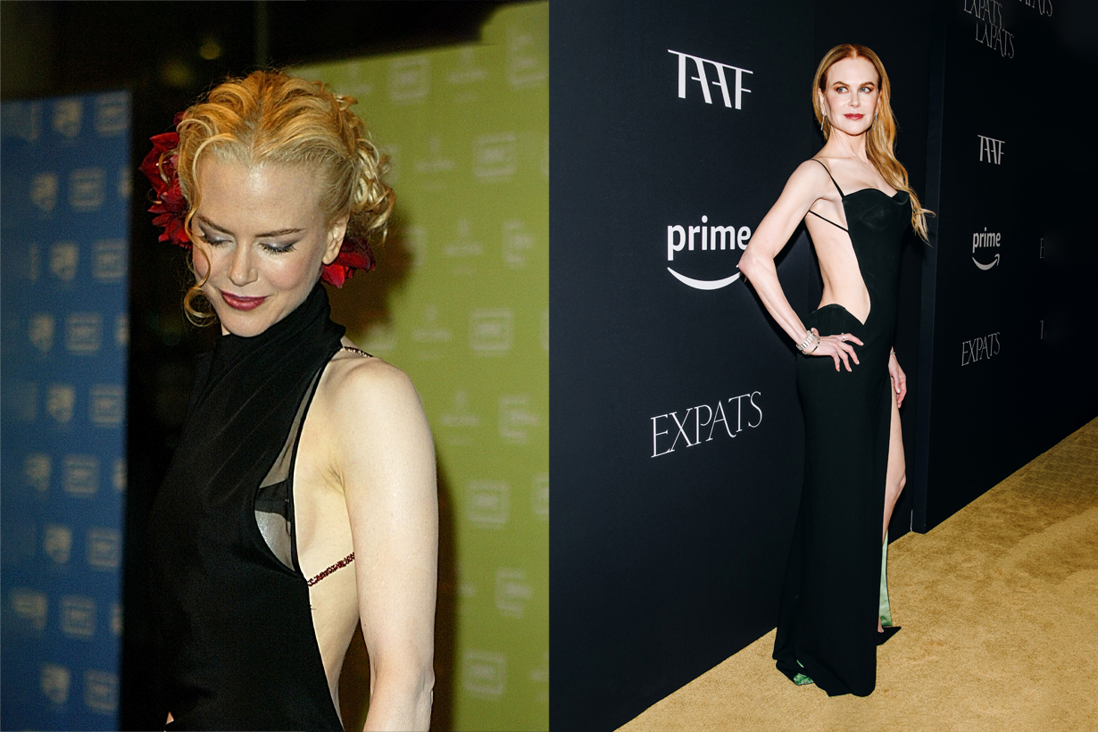 歲月也拿她沒辦法：都是黑色露背禮服，20 年後 Nicole Kidman 卻更辣了！