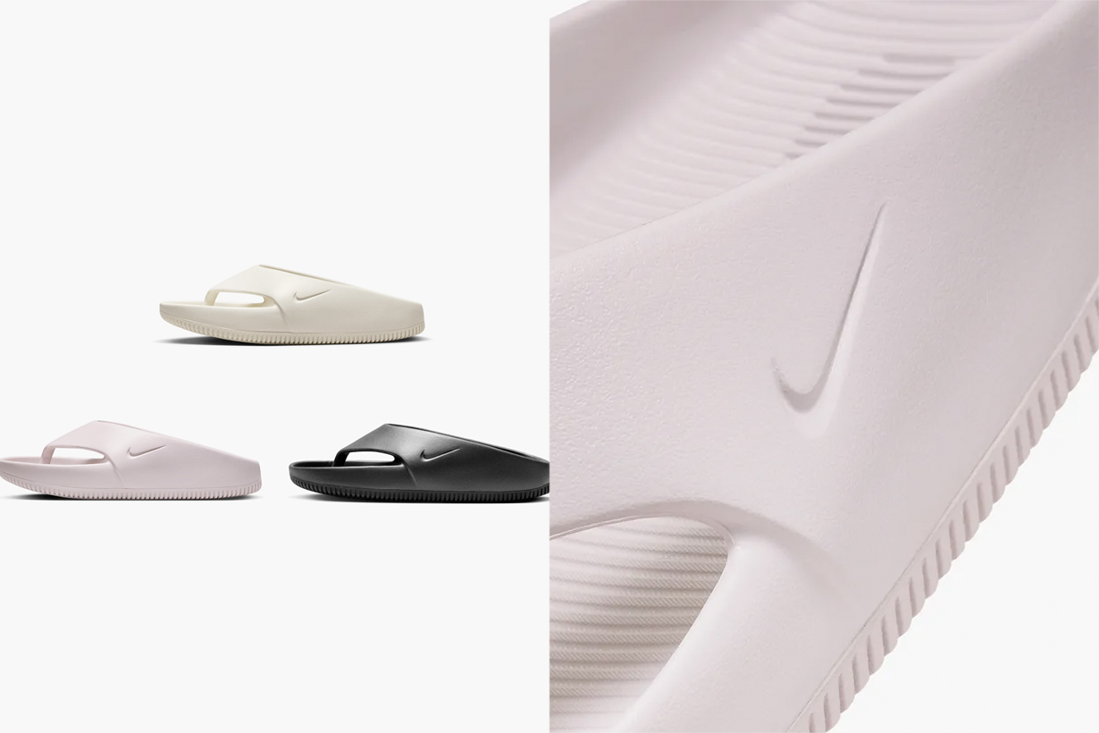 等了半年終於要上架？Nike 公開 Calm Flip Flop 細節照，三個配色一次看！
