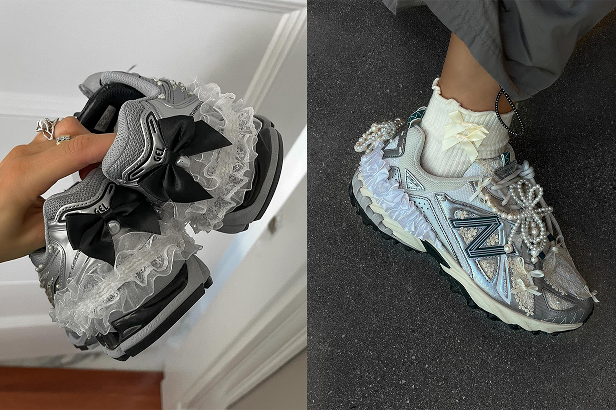 蝴蝶結、珍珠、蕾絲和水鑽 ... 藝術家 Caterina Mongillo 將平凡球鞋注入浪漫情懷！