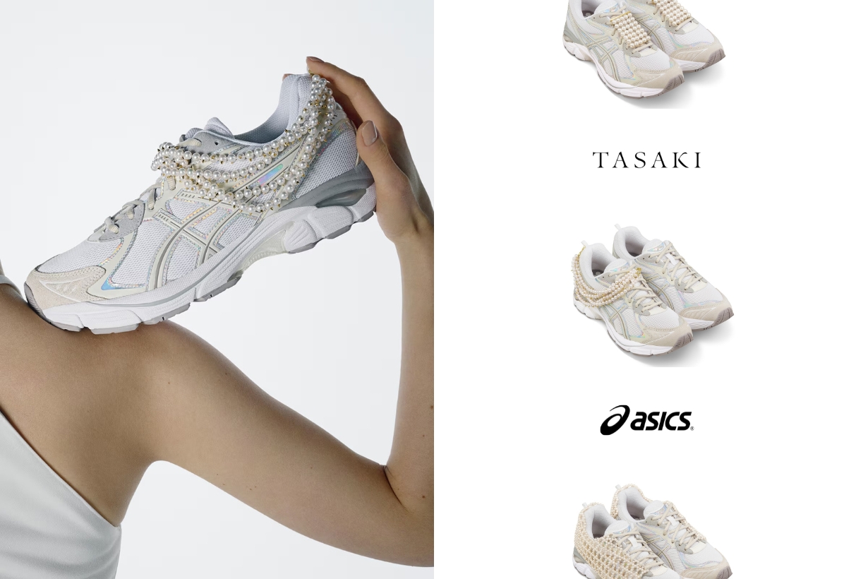 點綴珍珠的絕美浪漫：ASICS x 日本珠寶品牌 TASAKI 聯名曝光，猜猜這雙要價多少？
