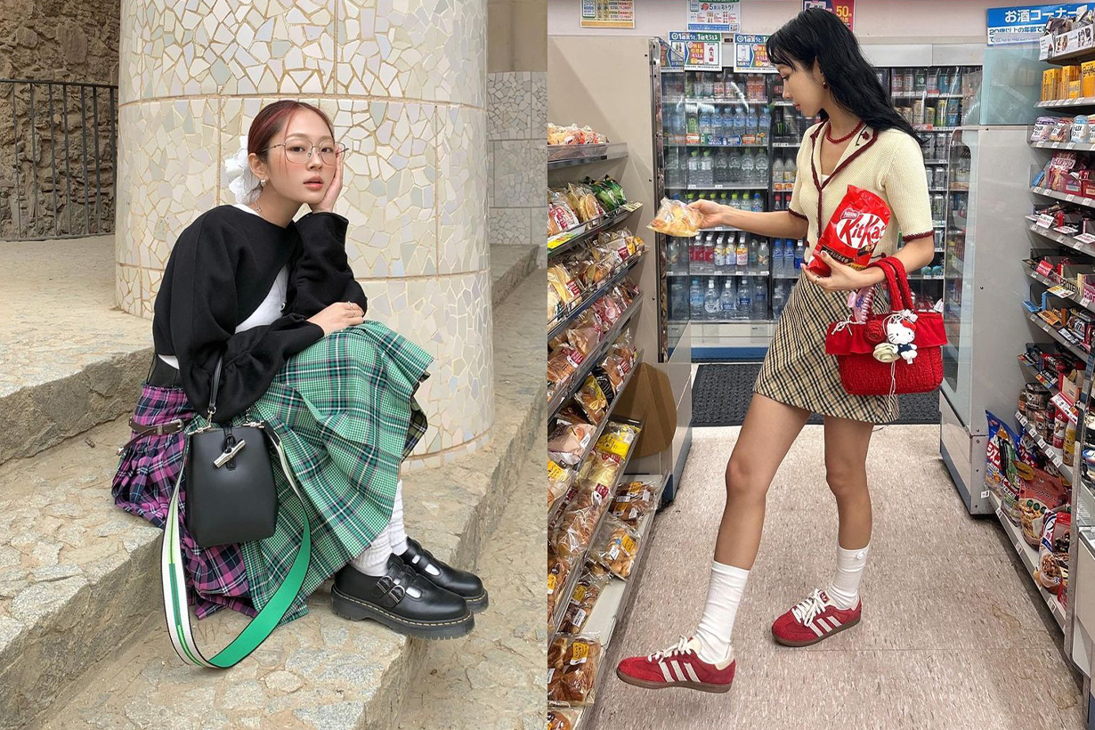 一穿上就散發著復古校園氣息：日韓女生都入手的「格仔半截裙」，你能沒有嗎？