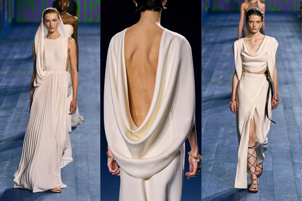 巴黎高訂大秀：Dior 將我們化身古希臘女神，在披肩下美得恣意性感！
