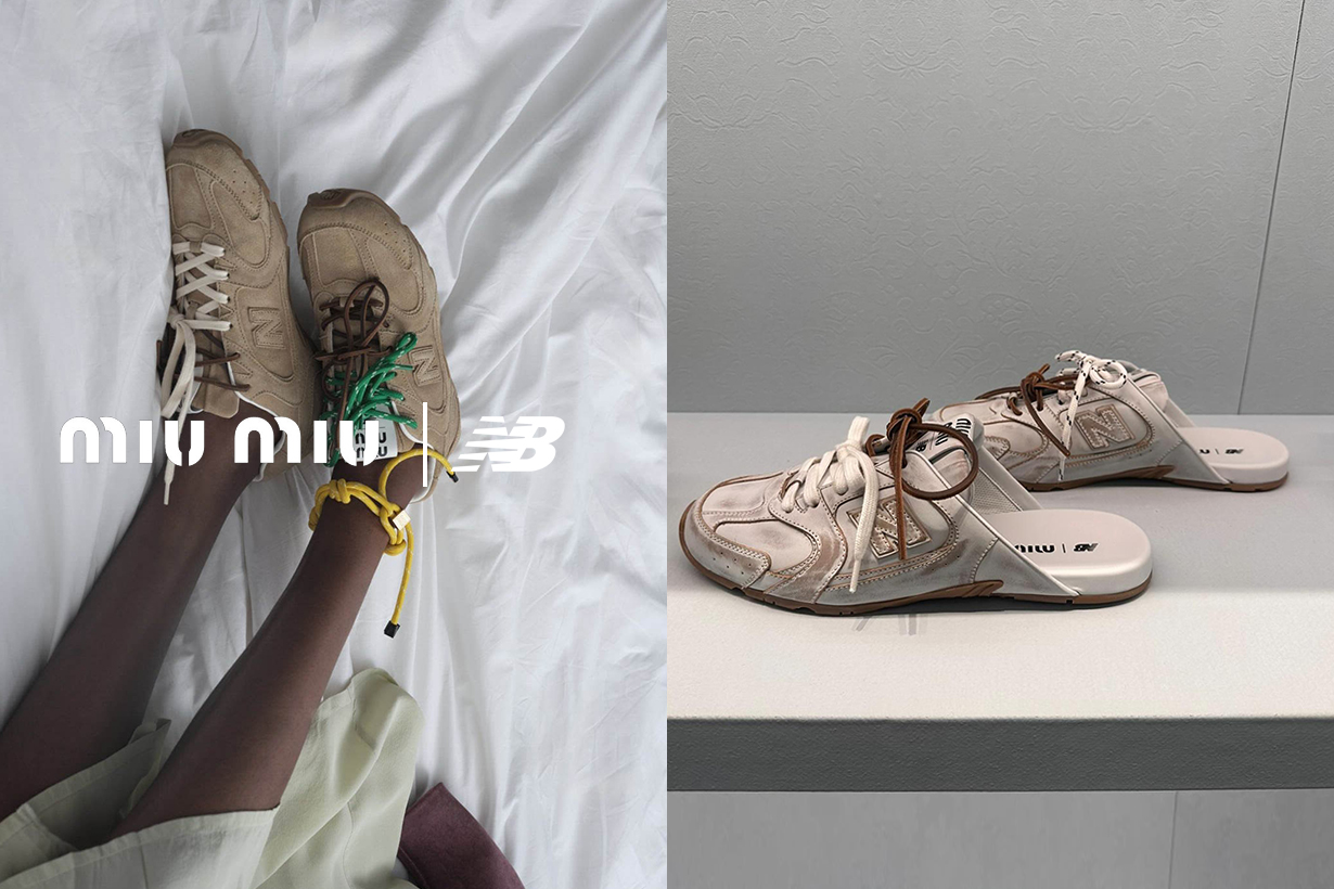 更有率性女生的慵懶：Miu Miu x New Balance 聯名穆勒鞋，還未開賣就引起關注！